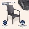CASARIA® Gartenstühle 4er Set Stapelbar Braun Bild 5