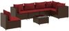 vidaXL 7-tlg. Garten-Lounge-Set mit Kissen Braun Poly Rattan 3308181 Bild 2