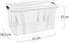 Aufbewahrungsbox Anzio 32 l mit Deckel – transparente robuste BPA freie Clip Box 32 Liter stapel und nestbar lebensmittelecht 100 Prozent recyclebar für Haushalt Büro Camping Bild 3