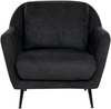 Sessel EIBY Chenillegewebe Schwarz Bild 4