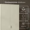 skølm 'Ituri' Kleiderschrank, Metall, 170x45x80 cm, beige, Garderobe mit 4 Fächern und 2 Kleiderstangen Bild 4
