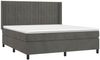 vidaXL Boxspringbett mit Matratze & LED Dunkelgrau 180x200 cm Samt 3139698 Bild 4