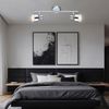 LED Deckenstrahler, Silber, Chrom, bewegliche Spots, L 38 cm Bild 4