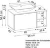 Roomart LOTUS-II-95 Badmöbel Set– 2-teiliges Badezimmermöbel Set - Waschbecken mit Unterschrank - H 45 x B 45 x T 95 cm • Weiß-Eiche Bild 5