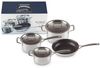 LE CREUSET Topf-Set 3-Ply Kochgeschirr-Set 4tlg, Edelstahl Bild 3