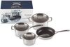LE CREUSET Topf-Set 3-Ply Kochgeschirr-Set 4tlg, Edelstahl Bild 4
