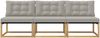 vidaXL Outdoor Mittelsofa Massives Akazienholz und Textilene Weiß 901650 Bild 4
