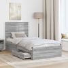 vidaXL Bettrahmen Graues Sonoma 100 x 200 cm Holzwerkstoff 3409690 Bild 3