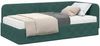 vidaXL Eckbettgestell Dunkelgrün 90 x 190 cm Samt 3394074 Bild 3