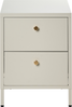 Nachttisch mit 2 Schubladen KYLEA Metall Hellbeige Bild 4