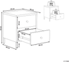 Nachttisch mit 2 Schubladen KYLEA Metall Hellbeige Bild 2