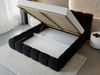 GRAINGOLD Modo Polsterbett 120x200, Doppelbett mit Kopfteil, groß Stauraum, Velour-Stoff, Schwarz Bild 5
