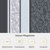 Träumschön Bettwäsche Biber Bettwäsche Grau Silber, Warme Bettwäsche Grau Biber mit silbernen Paisley Design Bild 5