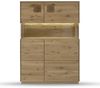 Highboard m.Glastüren 103x145cm 'Monza' Wildeiche geölt Bild 3