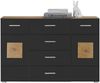 Kommode >Georgia< in Eiche Artisan Nachbildung - 140x92x38cm (BxHxT) Bild 2