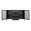 Sideboard >Dalby< in Schwarz, Metall - 140x85x40cm (BxHxT) Bild 4