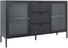 Sideboard >Dalby< in Schwarz, Metall - 140x85x40cm (BxHxT) Bild 3