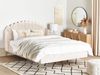 Bett mit Lattenrost AMBILLOU 180 x 200 cm Samtstoff Helles Beige Bild 3