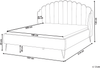 Bett mit Lattenrost AMBILLOU 180 x 200 cm Samtstoff Helles Beige Bild 2