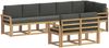 vidaXL Outdoor-Sofagarnitur 8 pcs Weiß und Anthrazit Polyester 3387806 Bild 2