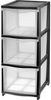 Tontarelli Schubladenturm Cover Line mit Rollen 3 x 13,5 L schwarz Schubladenbox Bild 2