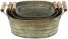 3er Set Metallwanne Blumenkübel Pflanzkasten Blumenkasten Pflanzkübel Deko Bild 3