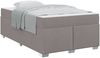vidaXL Bettrahmen mit Matratze Taupe 120 x 190 cm Stoff 3399177 Bild 2
