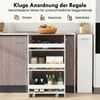 COSTWAY Küchenwagen, schmal, Nischenwagen 4 Ebenen, auf Rollen, 47,5 x 20 x 80,5 cm Bild 3
