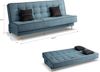 Schlafsofa (B/H/T: 199x91x91 cm) in Blau Bild 5