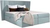 99rooms Orlando Boxspringbett 180x200 cm Velours MONOLITH Silber Bild 2