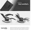 tectake Gartenliege ergonomische Sonnenliege, Belastbarkeit 120 kg, 62 x 146 x 92 cm, Balkonliege Taya, 2 St, für Außen in Schwarz, gepolstert, atmungsaktiv, wasserabweisend, mit Aufbewahrungstasche Bild 4