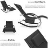tectake Gartenliege ergonomische Sonnenliege, Belastbarkeit 120 kg, 62 x 146 x 92 cm, Balkonliege Taya, 2 St, für Außen in Schwarz, gepolstert, atmungsaktiv, wasserabweisend, mit Aufbewahrungstasche Bild 3
