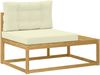 vidaXL Outdoor-Sofagarnitur Weiß 357 x 198,5 x 73 cm Polyester 3387009 Bild 3