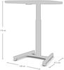 ASSMANN Höhenverstellbares Steh-Sitzpult Single Desk Eiche Natura Signalweiß 108x68x72cm Metall Holz Bild 5