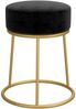 vidaXL Runder Hocker Schwarz Samt 340260 Bild 3