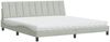 vidaXL Bett mit Matratze "Hanko" Hellgrau 200x200 cm Samt 3208616 Bild 2