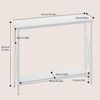 Konsolentisch Flurtisch Beistelltisch 2 Ablagen Höhenverstellbar X-Rahmen 101 cm Bild 3