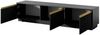 Bettso 'ROY' RTV-Schrank mit geriffelte Fronten, Holzwerkstoff Schwarz, 42x39x182 cm Bild 2
