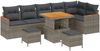 vidaXL Gartensofa-set 9 pcs Grau Poly-Rattan 3362933 Bild 2