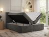 Boxspringbett, Modern Bett mit Multipocket-Matratze und zwei Bettkästen - JASIR - 160 x 200 cm - Dunkelgrau Velvet - H4 Bild 2
