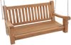 Schaukelbank MUVER - Holz Teak 120x70x62 cm | Hängebank Gartenschaukel Zum Aufhängen Veranda-Schaukel Bild 1