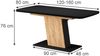 Esstisch Fenaro Schwarz/Goldkraft Eiche 120 x 80 cm ausziehbar Vicco Bild 2