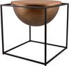 MIRRORS AND MORE 'Celli' Beistelltisch Metall, schwarz, Holz, 53x55x53cm Bild 2