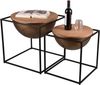 MIRRORS AND MORE 'Celli' Beistelltisch Metall, schwarz, Holz, 53x55x53cm Bild 5