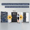 Aktenschrank abschließbar JAN - 5 Ebenen verstellbar, Flügeltüren | Metallschrank Werkstatt Mehrzweckschrank Büroschrank aus Stahl Werkzeugschrank, 185x115x40cm Anthrazit-Weiß Bild 3