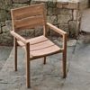 Teakstuhl LUKA – Outdoor-Stuhl aus Teakholz für Garten Terrasse Balkon Massivholz Bild 2