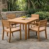 Teakstuhl LUKA – Outdoor-Stuhl aus Teakholz für Garten Terrasse Balkon Massivholz Bild 5