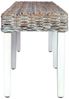 vidaXL Sitzbank 160 cm Weiß Natur Kubu-Rattan und Massivholz Mango 285792 Bild 3