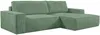 Vente-unique - AMELIA Sofa SamtStoff Grün - B 167 cm x H 85 cm x L 267 cm Bild 2