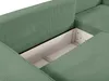 Vente-unique - AMELIA Sofa SamtStoff Grün - B 167 cm x H 85 cm x L 267 cm Bild 5